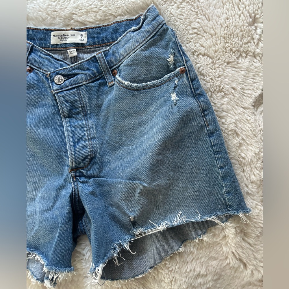 A&F Curve Love Dad Shorts crossover waist - Picture 3 of 6